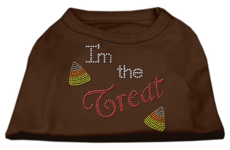 I'm the Treat Rhinestone Dog Shirt Brown Sm